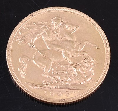 Lot 2091 - Great Britain, 1906 gold full sovereign,...