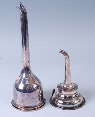 Lot 2259 - * A modern silver wine funnel, the...