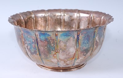 Lot 2128 - * A George III silver footed bowl, of lobed...