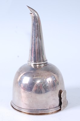 Lot 2260 - * A George III silver wine funnel, having a...