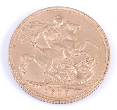 Lot 2098 - Great Britain, 1907 gold full sovereign,...