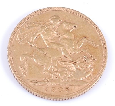 Lot 2100 - Great Britain, 1907 gold full sovereign,...