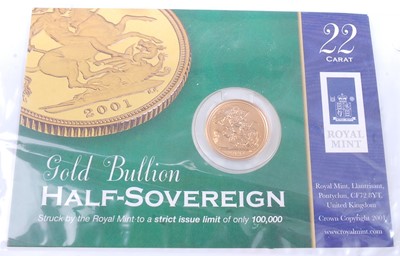 Lot 2048 - Great Britain, 2001 gold half sovereign,...