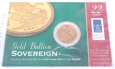 Lot 2015 - Great Britain, 2001 gold full sovereign,...