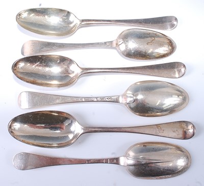 Lot 2135 - * A matched set of twelve 18th century silver...