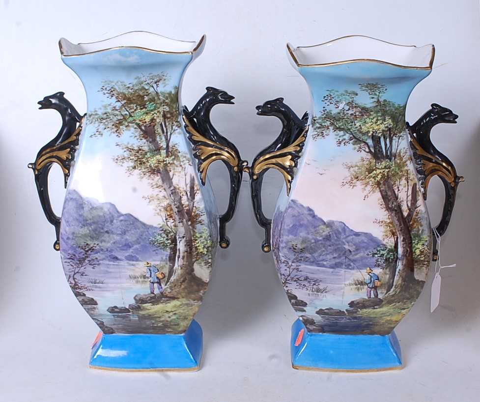 Lot 4 - A pair of early 20th century vases, of shaped...