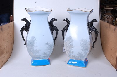 Lot 4 - A pair of early 20th century vases, of shaped...