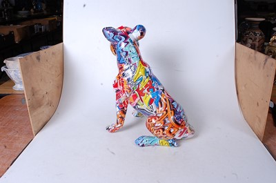 Lot 5 - A modern model of a seated dog, with all-over...