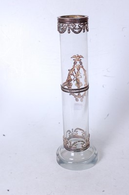 Lot 7 - A large Continental clear glass vase, of...