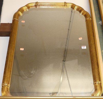 Lot 1008 - A reproduction gilt framed rectangular wall...