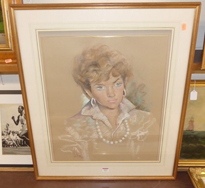 Lot 1012 - Contemporary school - pastel portrait of a...