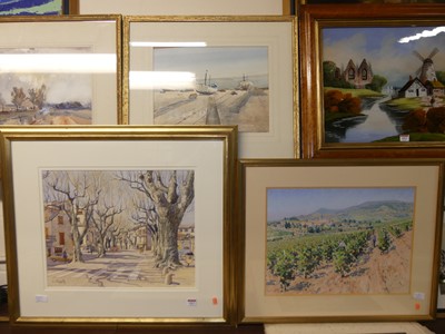 Lot 1017 - Lionel Aggett - Harvest time, pastel, signed...