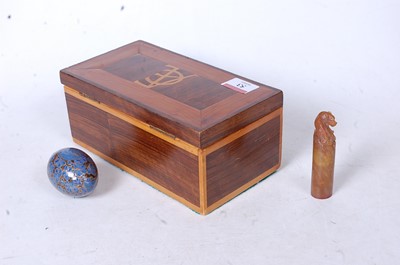 Lot 53 - An early 20th century rosewood, boxwood, and...