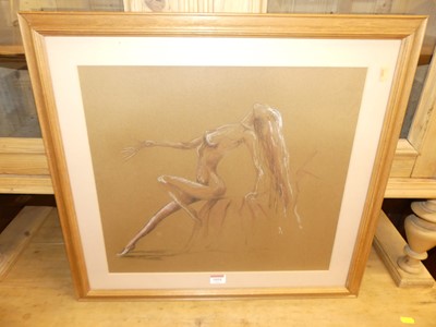 Lot 1054 - Contemporary school - Female nude in reclining...