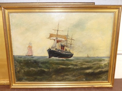 Lot 1063 - Late 19th century English school - Steamship...