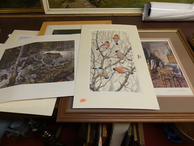 Lot 1065 - Assorted framed and unframed prints, to...