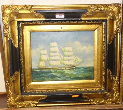 Lot 1068 - A reproduction gilt framed oleograph depicting...