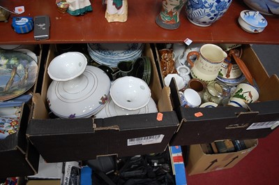 Lot 87 - Four boxes of miscellaneous china, to include...