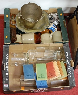 Lot 88 - Two boxes of miscellaneous items, to include...