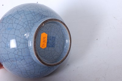 Lot 103 - A Chinese blue crackle glazed double gourd...