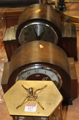 Lot 117 - A Kundo brass cased anniversary type clock...