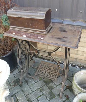 Lot 1146 - A Jones treadle sewing table