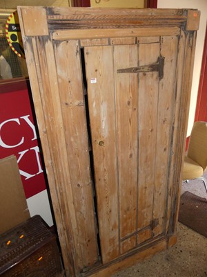 Lot 1152 - A rustic pine single door freestanding corner...