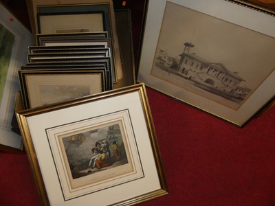 Lot 1093 - A box of assorted prints, largely being...