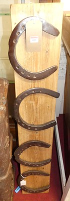 Lot 1101 - A set of four Suffolk Punch horseshoes,...