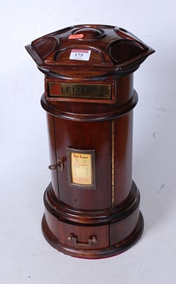 Lot 175 - A Victorian style mahogany novelty post-box,...
