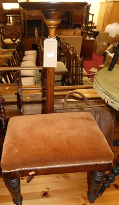 Lot 1246 - A mahogany fluted plant stand, h.95cm;...