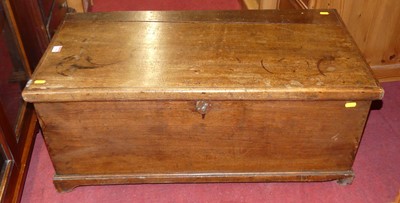 Lot 1249 - A 19th century provincial rustic elm hinge top...