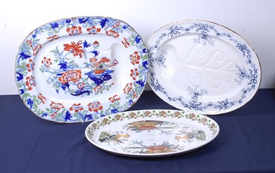 Lot 140 - Assorted stoneware meat plates, to include...