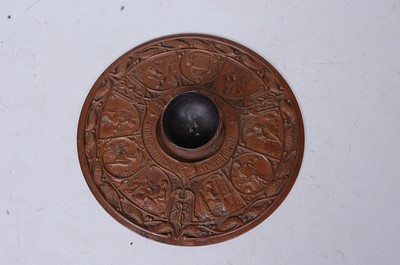 Lot 236 - A mid-19th century bronze and copper circular...