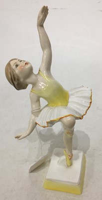 Lot 244 - A Royal Worcester figure of a child ballerina,...