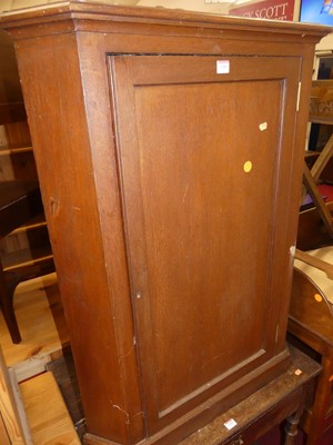 Lot 1201 - A 19th century oak low single door corner...