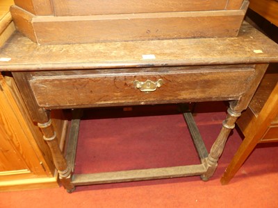 Lot 1202 - An antique joined and planked topped oak...