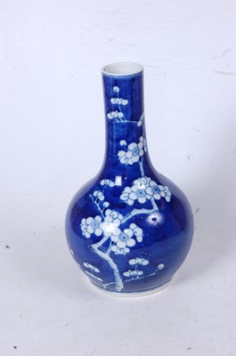 Lot 266 - A Chinese blue and white glazed bottle vase,...