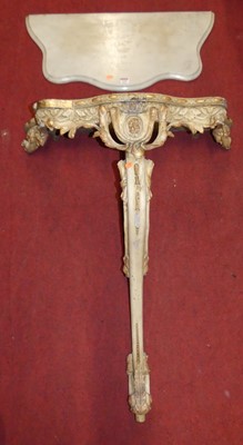 Lot 1230 - A 19th century French painted and gilded wood...