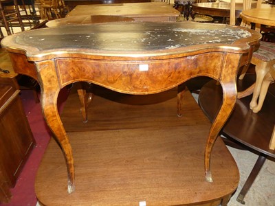 Lot 1282 - A circa 1900 French figured walnut and brass...