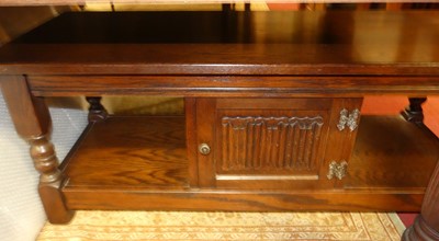 Lot 1290 - A contemporary Old Charm moulded oak...