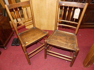 Lot 1299 - A pair of 19th century provincial elm panelled...