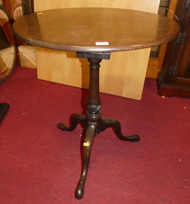 Lot 1300 - A 19th century mahogany circular tilt-top...