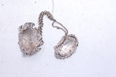 Lot 313 - A 19th century silver decanter collar for...