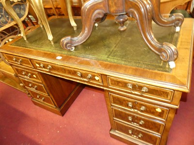 Lot 1310 - A contemporary walnut, burr walnut, and...