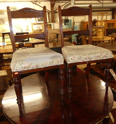 Lot 1314 - A pair of Edwardian walnut dining chairs