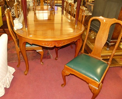 Lot 1318 - A Chinese contemporary hardwood dining suite...