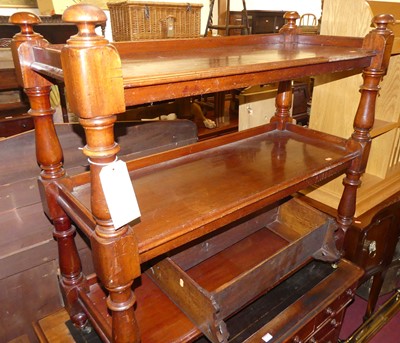 Lot 1362 - A mid-Victorian mahogany three-tier buffet...