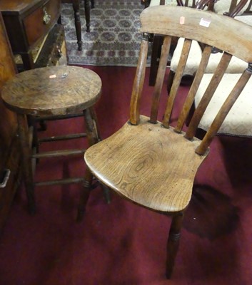 Lot 1338 - A pair of early 20th century elm seat and...