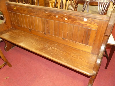 Lot 1346 - A late Victorian pitched pine four seater...